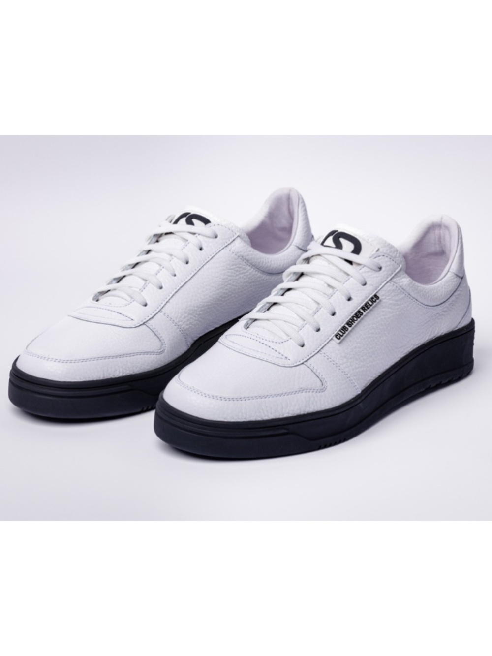 Leather Sneaker (White-Black) - Picture 3 of 8